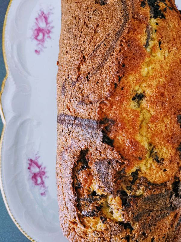 Schwarzweisser Schokoladencake